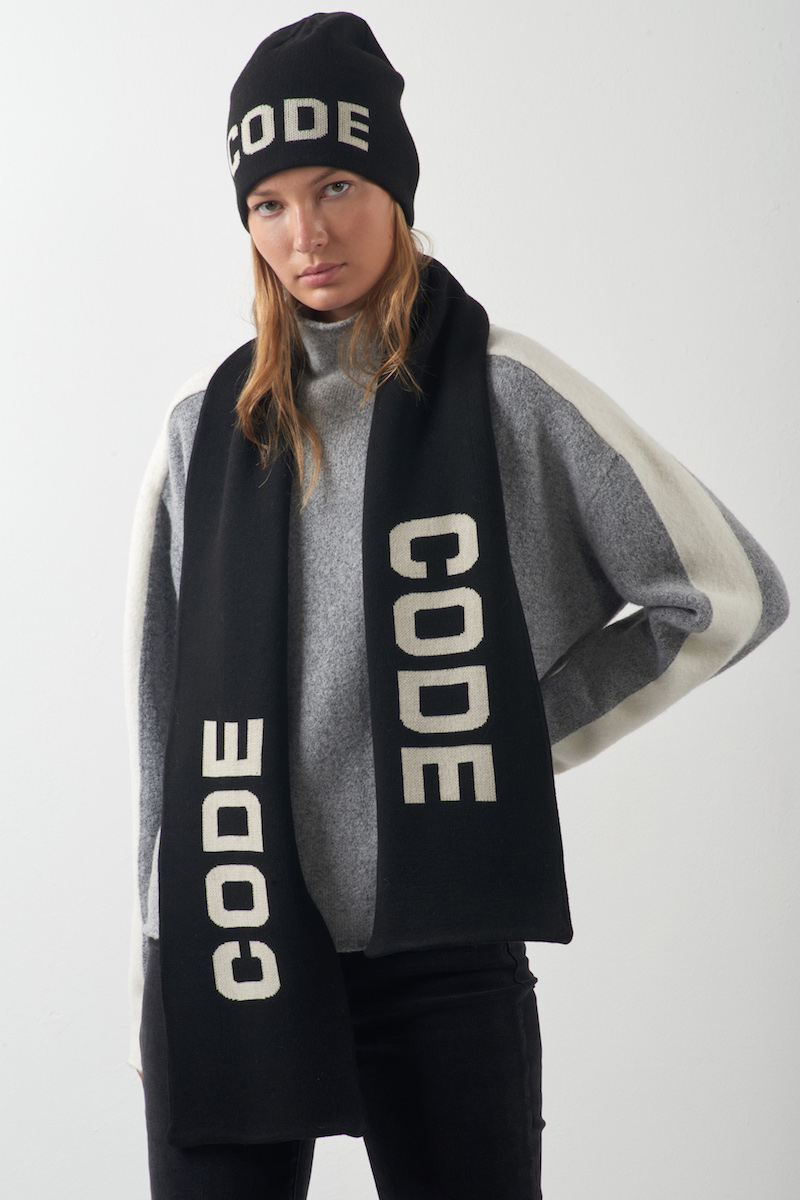 Шарф VASSA CODE, пол женский, цвет черный, фото №4