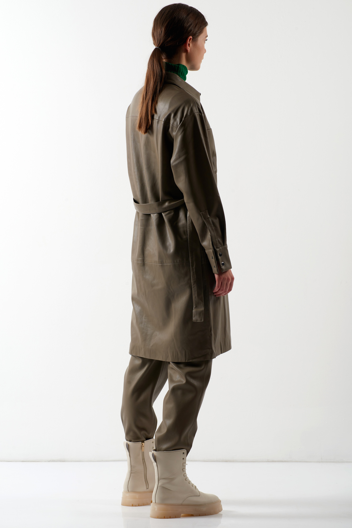 Платье из экокожи VASSA CODE, пол женский, цвет серый, фото №4