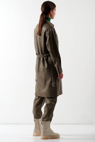 Платье из экокожи VASSA CODE, пол женский, цвет серый, фото №4