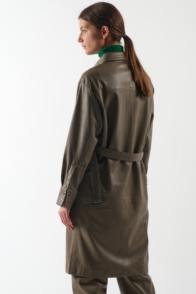 Платье из экокожи VASSA CODE, пол женский, цвет серый, фото №5