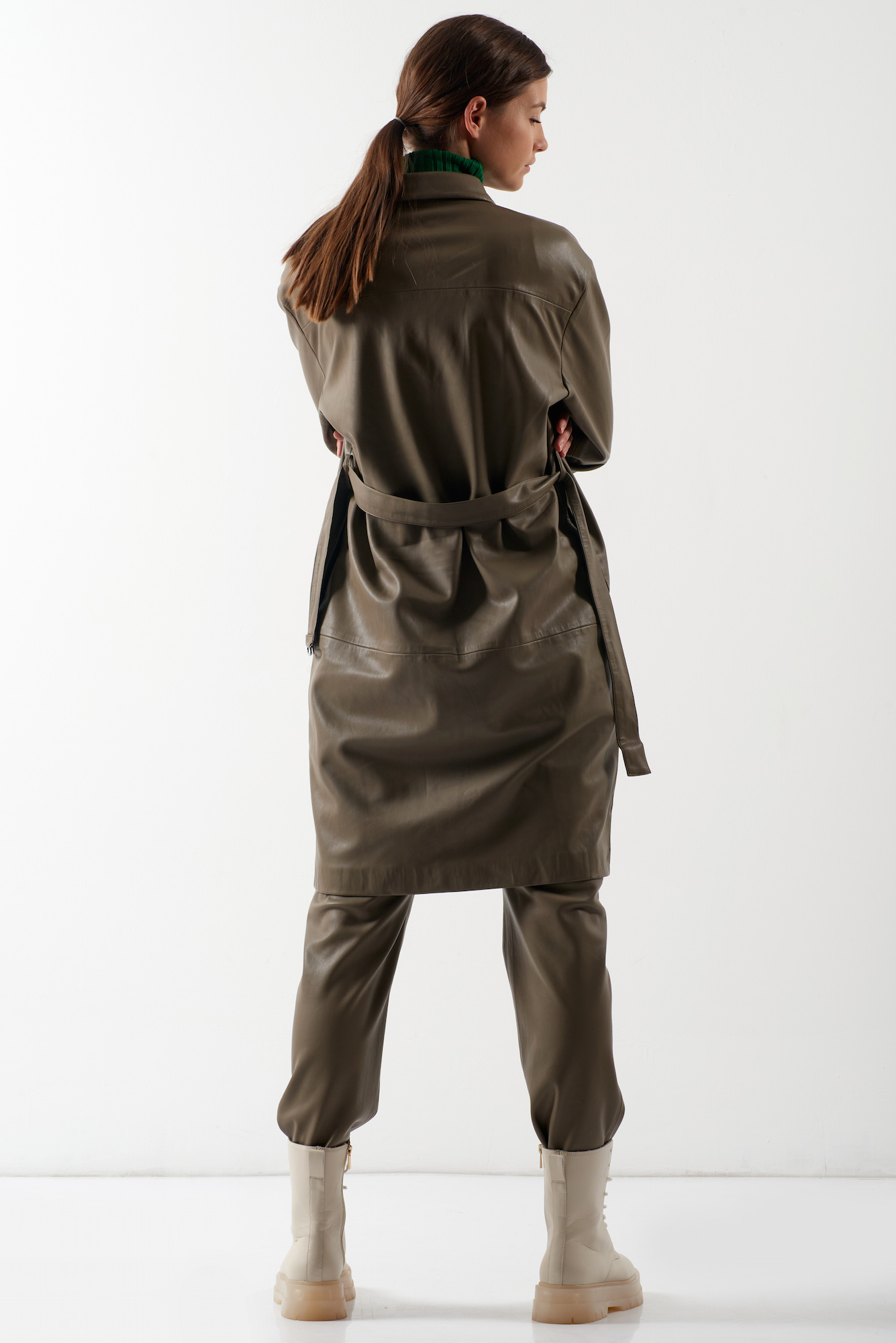 Платье из экокожи VASSA CODE, пол женский, цвет серый, фото №6