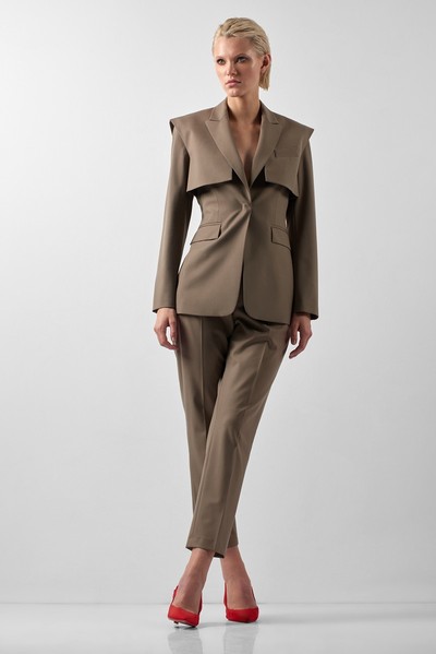 Жакет со съемной деталью VASSA&Co, пол женский, цвет коричневый, фото №3