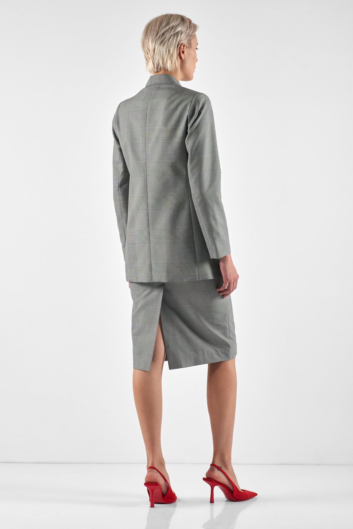 Юбка в клетку VASSA&Co, пол женский, цвет черный, фото №5