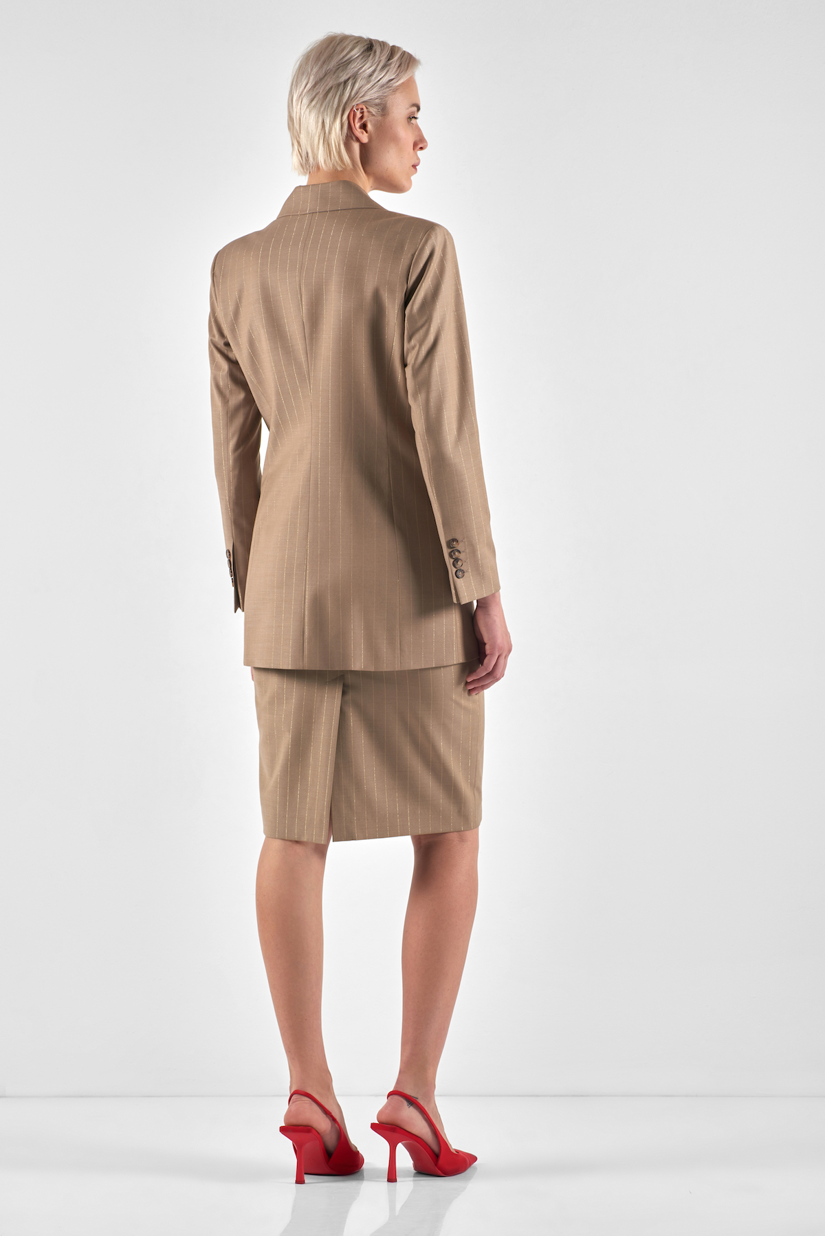 Жакет VASSA&Co, пол женский, цвет бежевый, фото №9