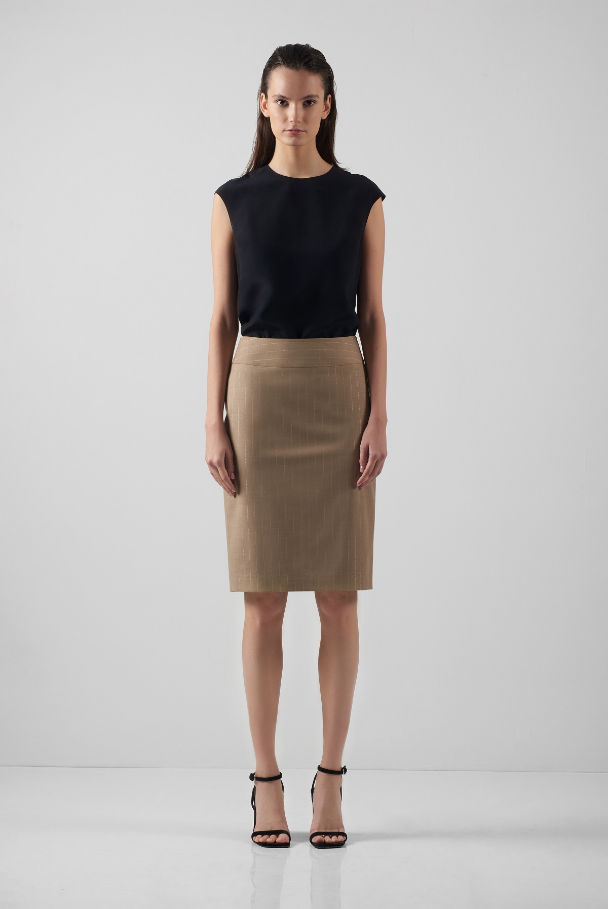 Юбка-карандаш VASSA&Co, пол женский, цвет бежевый, фото №3