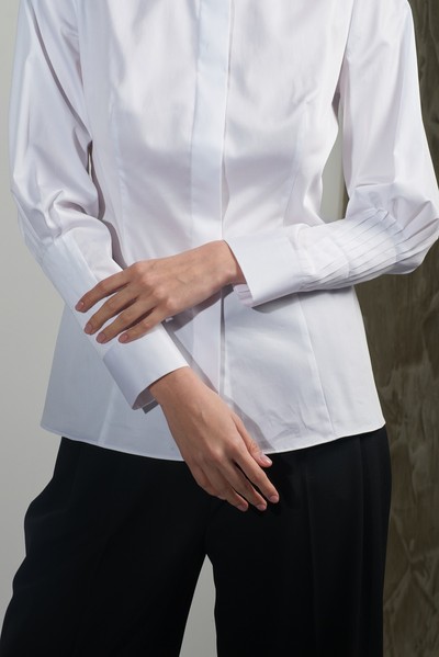 Дизайнерская блузка VASSA&Co, пол женский, цвет белый, фото №4