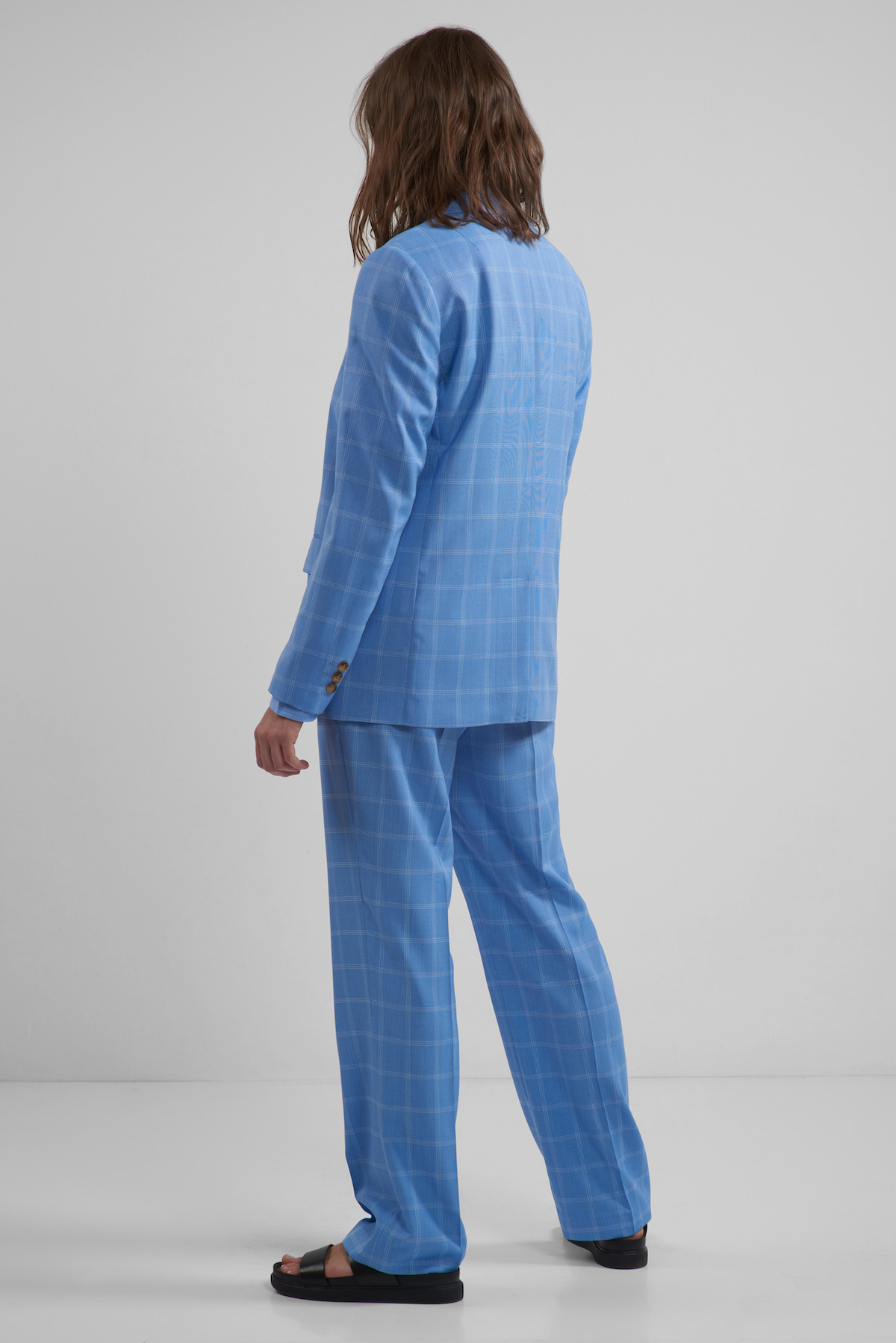 Жакет прямого кроя VASSA CODE, пол женский, цвет голубой, фото №6