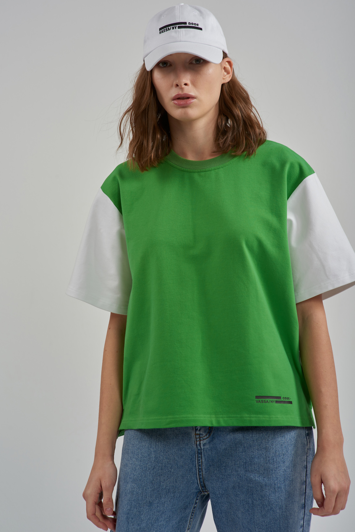 Толстовка с коротким рукавом VASSA CODE, пол женский, цвет зеленый, фото №2