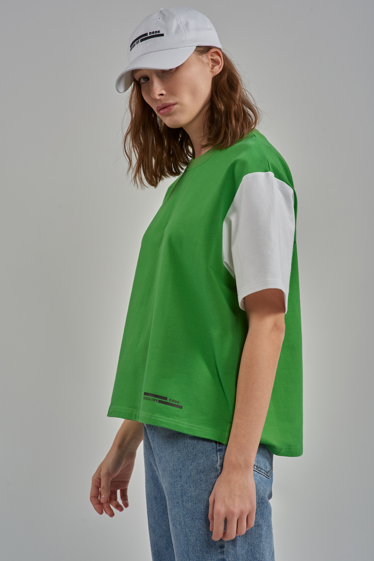 Толстовка с коротким рукавом VASSA CODE, пол женский, цвет зеленый, фото №3