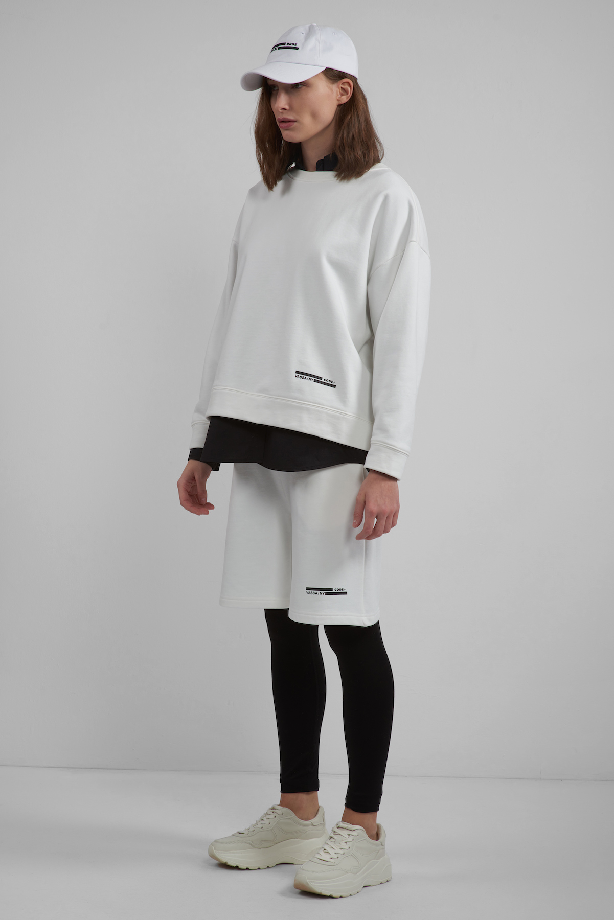 Толстовка oversize VASSA CODE, пол женский, цвет белый, фото №4