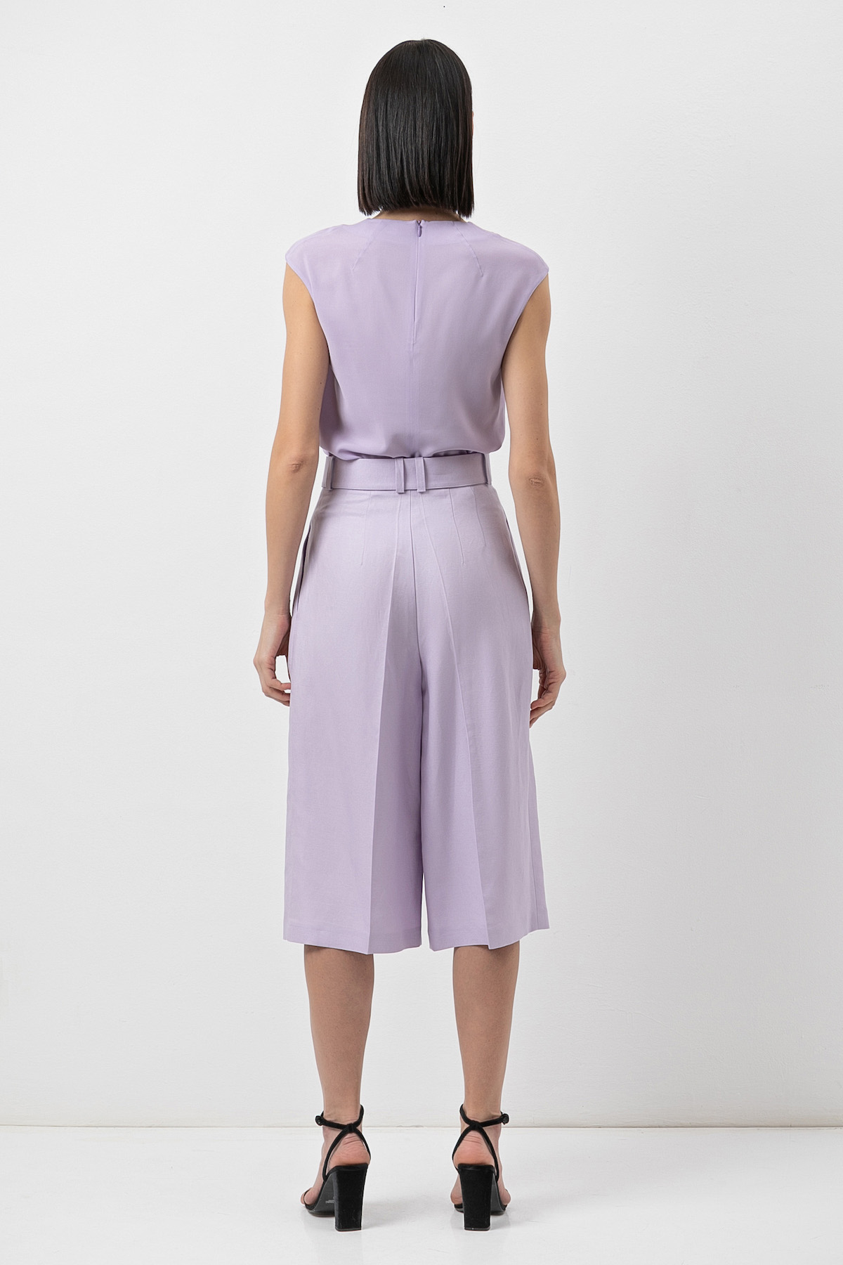 Кюлоты в сиреневом оттенке VASSA&Co, пол женский, цвет фиолетовый, фото №7