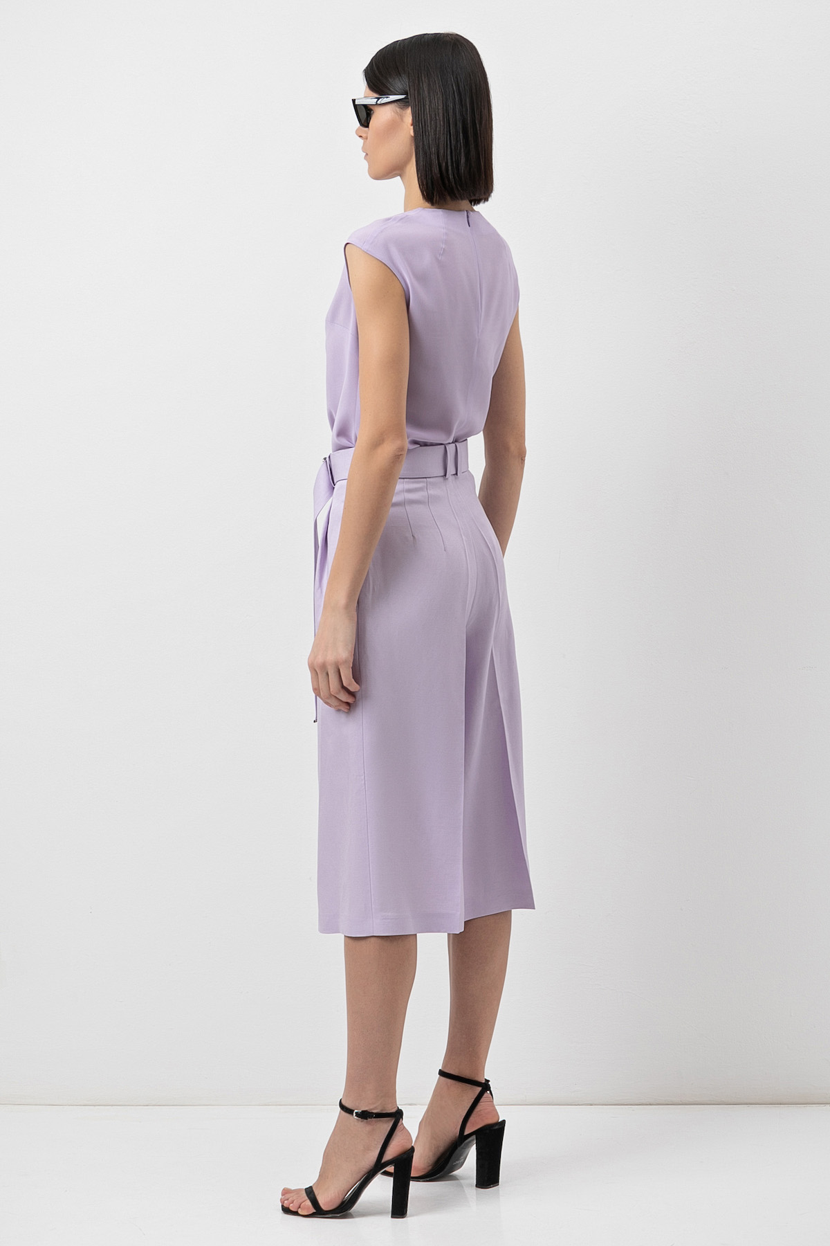 Кюлоты в сиреневом оттенке VASSA&Co, пол женский, цвет фиолетовый, фото №4