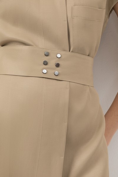 Платье со спортивными деталями VASSA&Co, пол женский, цвет бежевый, фото №5