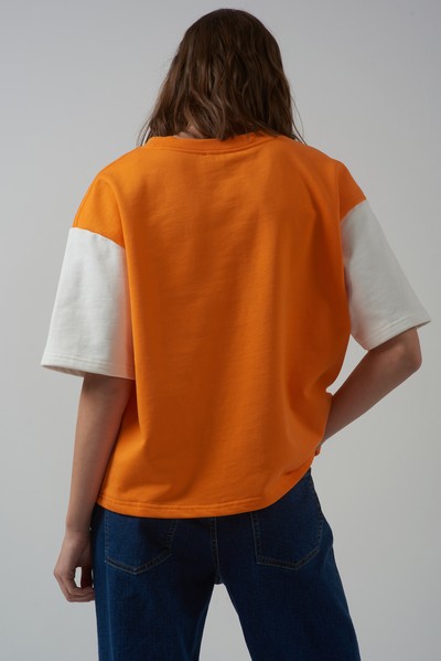 Толстовка с коротким рукавом VASSA CODE, пол женский, цвет оранжевый, фото №5