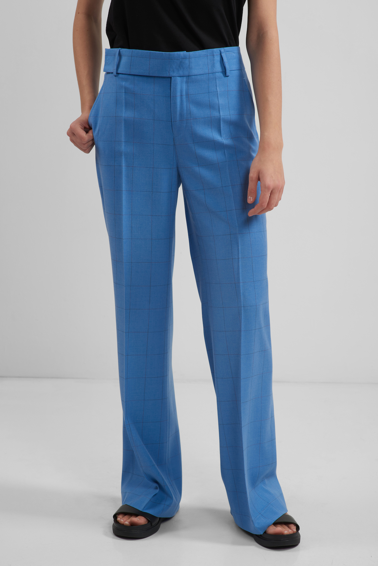 Брюки VASSA CODE, пол женский, цвет голубой, фото №3