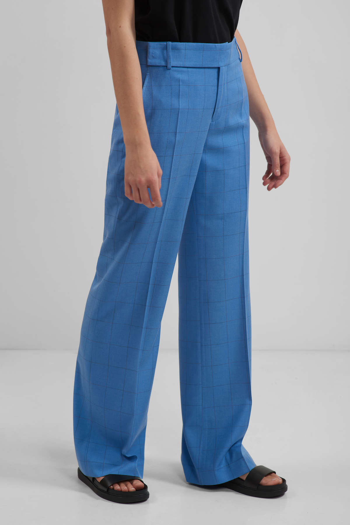 Брюки VASSA CODE, пол женский, цвет голубой, фото №4