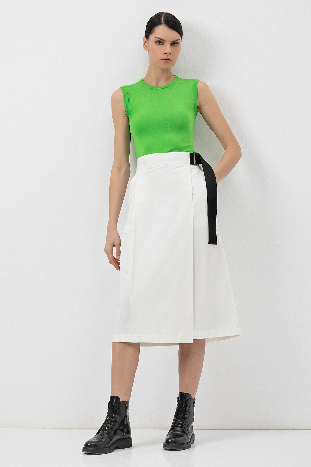 Топ в зеленом оттенке VASSA CODE, пол женский, цвет зеленый, фото №3