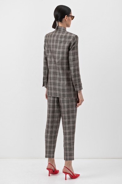 Жакет двубортный VASSA&Co, пол женский, цвет коричневый, фото №5