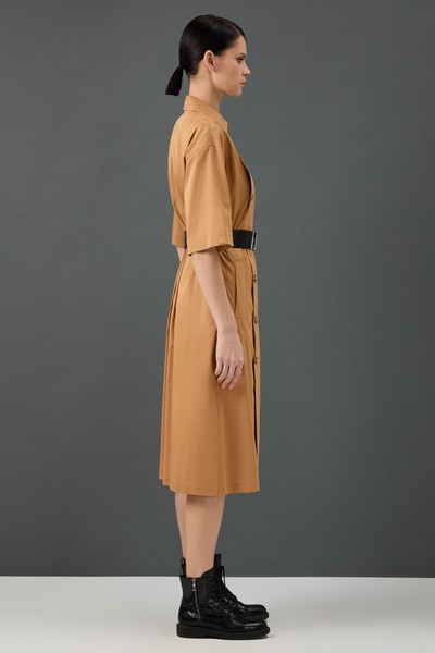 Платье - рубашка VASSA&Co, пол женский, цвет бежевый, фото №4