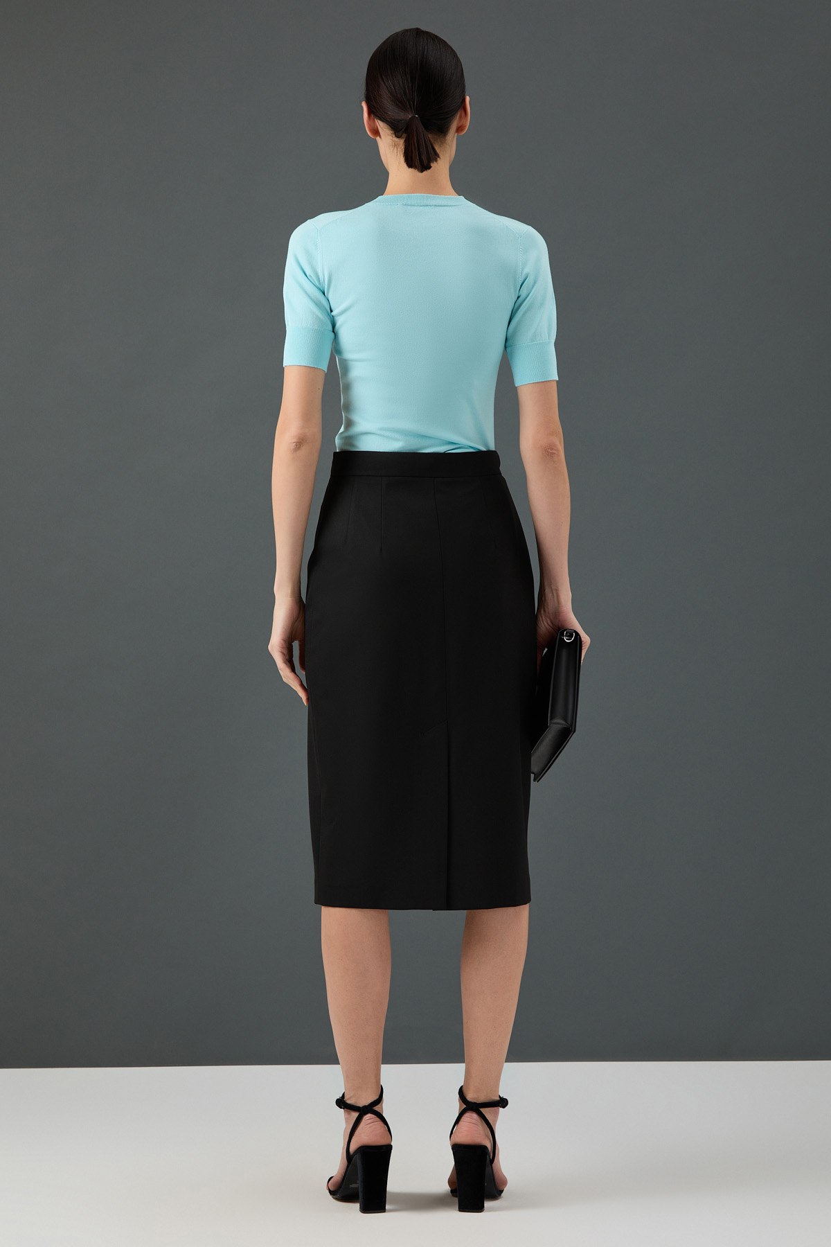 Юбка-карандаш VASSA&Co, пол женский, цвет черный, фото №3