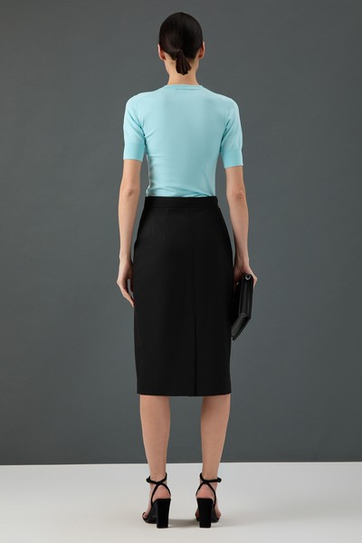 Юбка-карандаш VASSA&Co, пол женский, цвет черный, фото №3