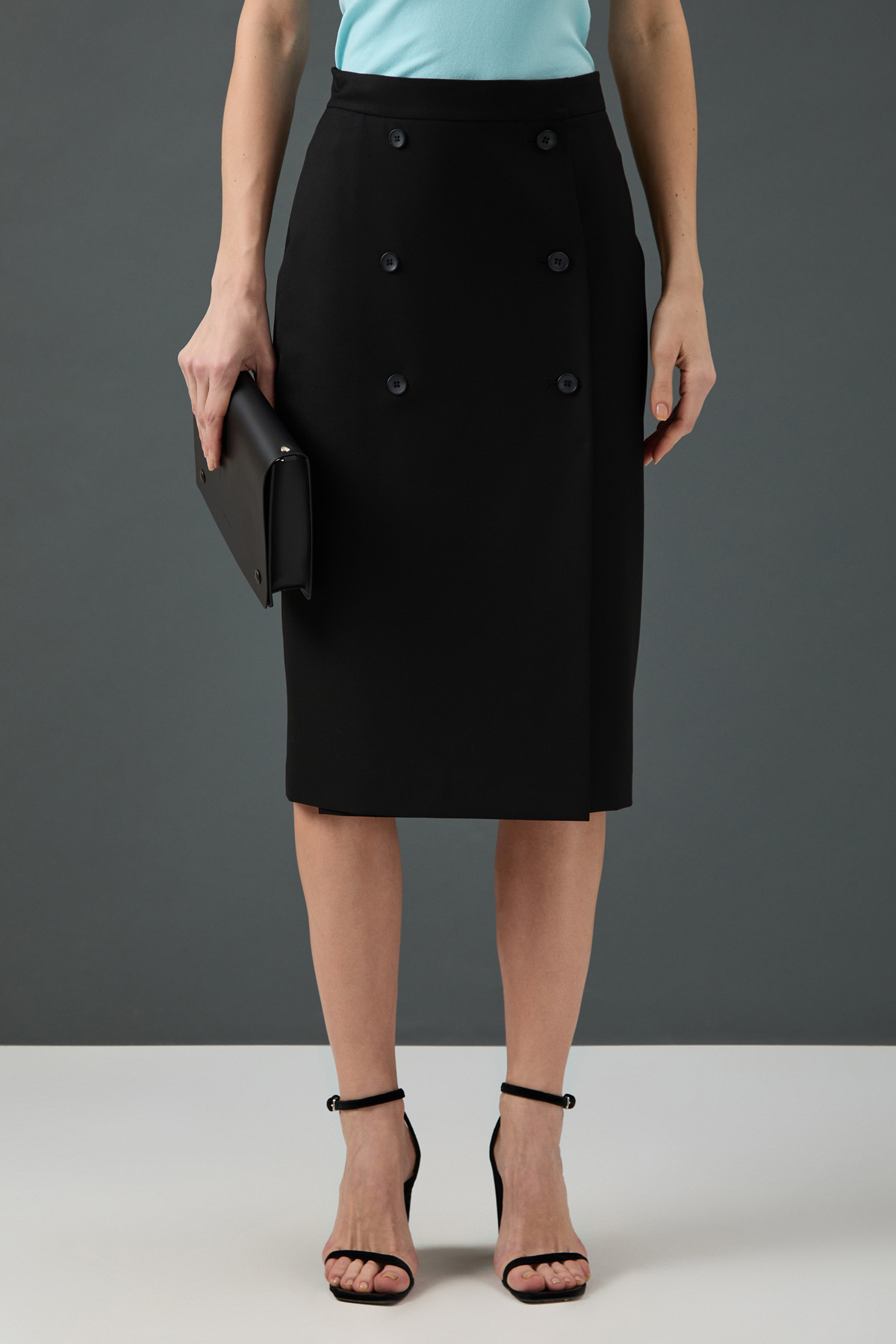 Юбка-карандаш VASSA&Co, пол женский, цвет черный, фото №2