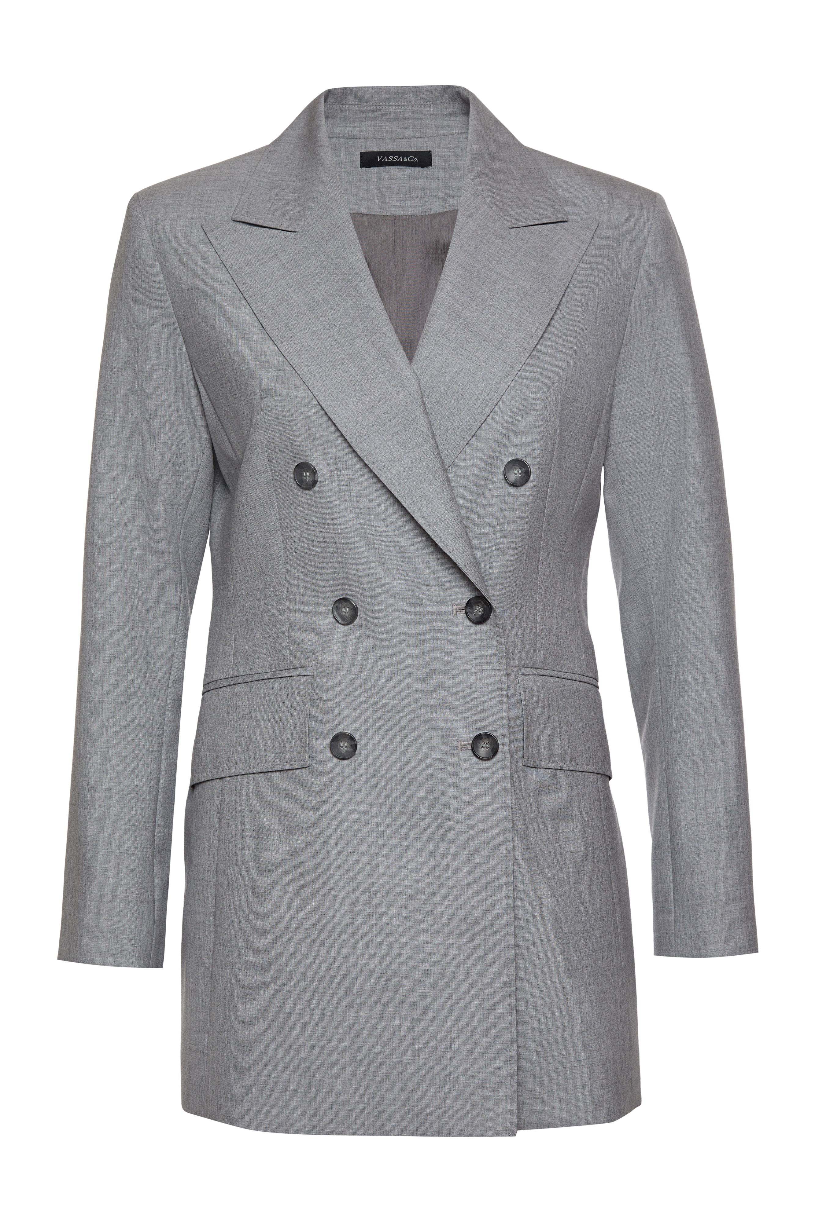 Жакет VASSA&Co, пол женский, цвет серый, фото №4
