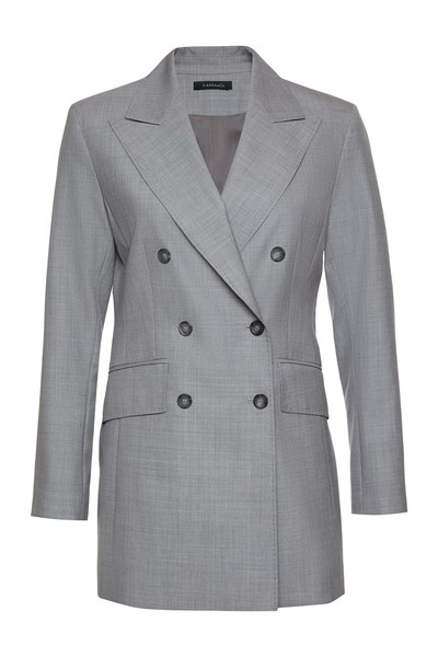 Жакет VASSA&Co, пол женский, цвет серый, фото №4