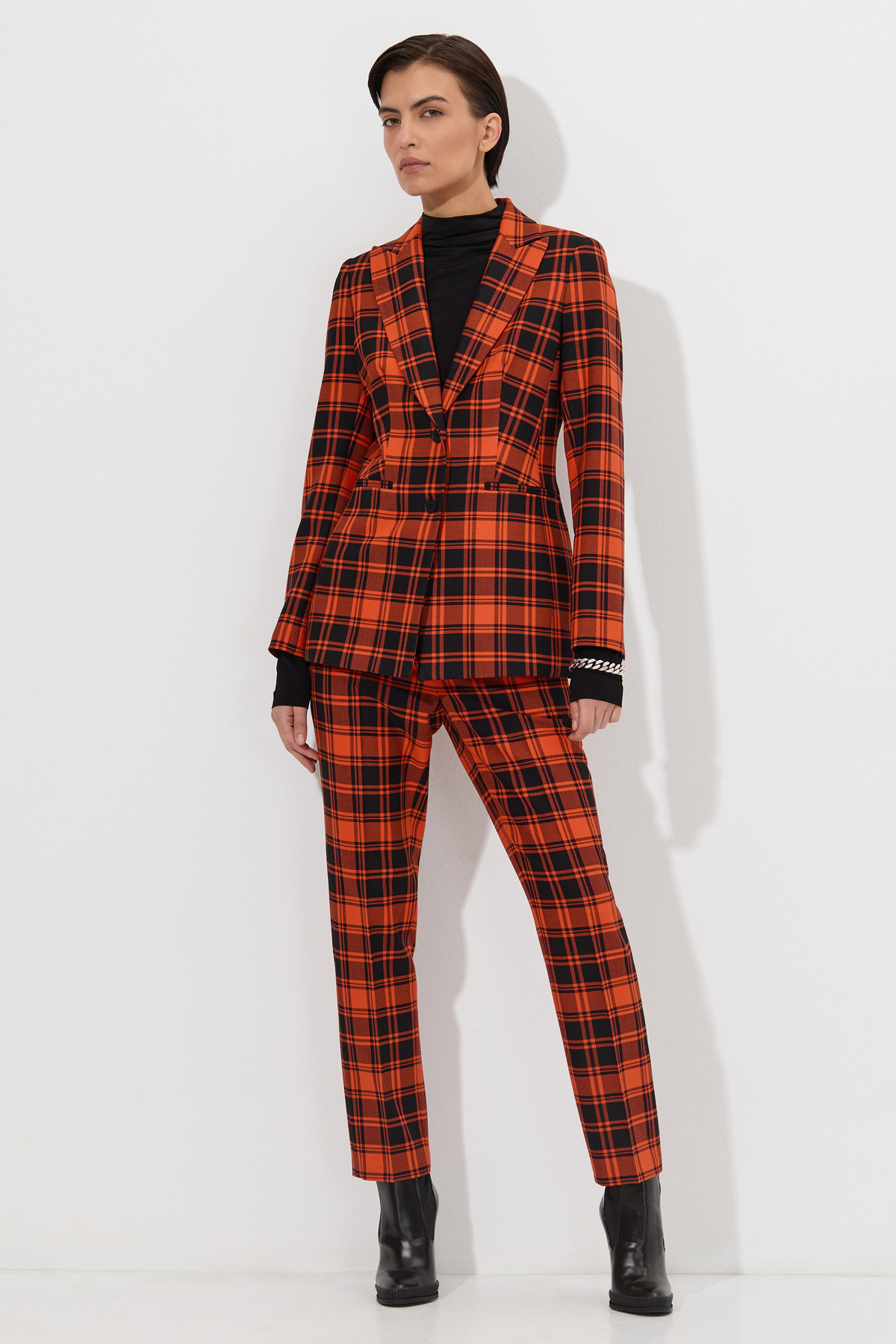 Жакет приталенного кроя VASSA&Co, пол женский, цвет оранжевый, фото №5