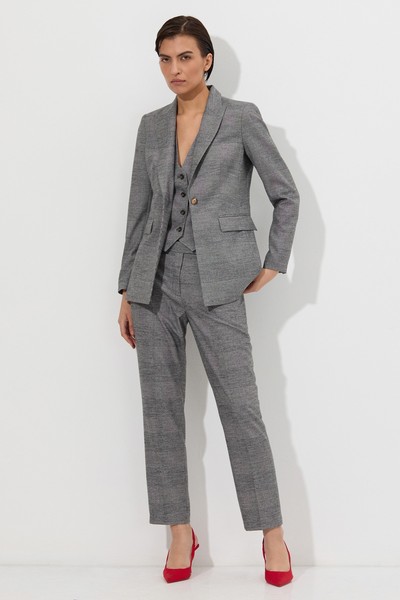 Приталенный жакет VASSA&Co, пол женский, цвет серый, фото №3