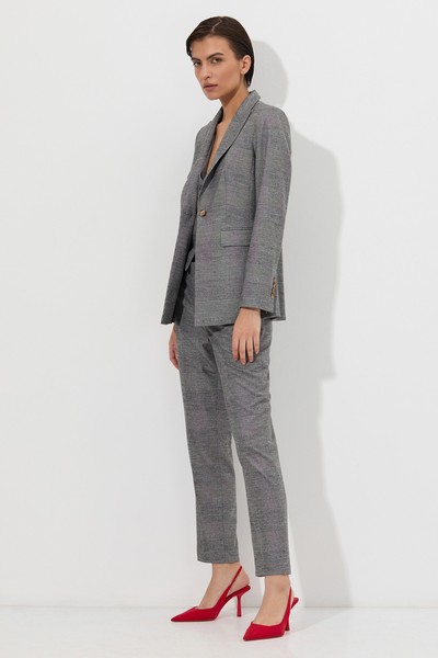 Приталенный жакет VASSA&Co, пол женский, цвет серый, фото №2