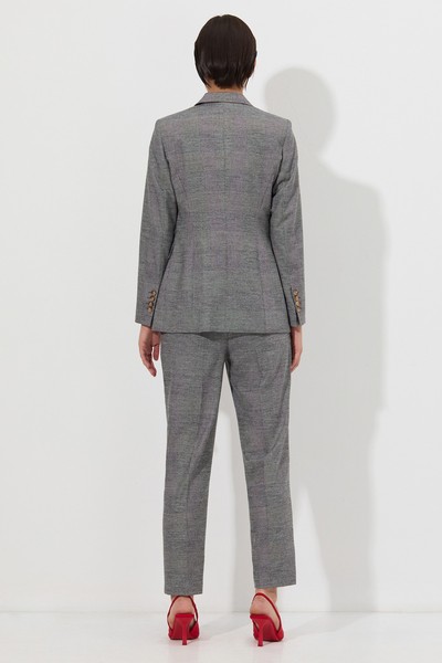 Приталенный жакет VASSA&Co, пол женский, цвет серый, фото №4