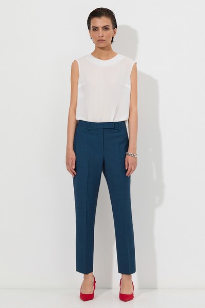 Брюки VASSA&Co, пол женский, цвет синий, фото №3