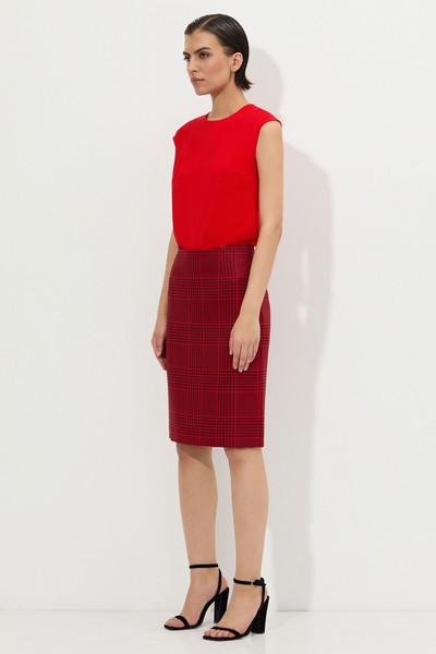 Юбка-карандаш VASSA&Co, пол женский, цвет красный, фото №2