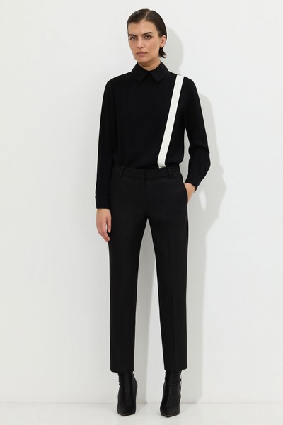 Дизайнерская блузка VASSA&Co, пол женский, цвет черный, фото №2