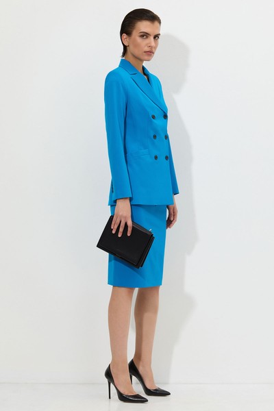 Жакет приталенного кроя VASSA&Co, пол женский, цвет голубой, фото №3