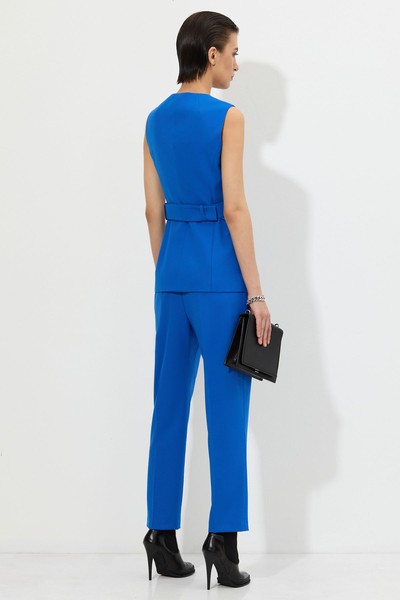 Приталенный жилет VASSA&Co, пол женский, цвет синий, фото №4