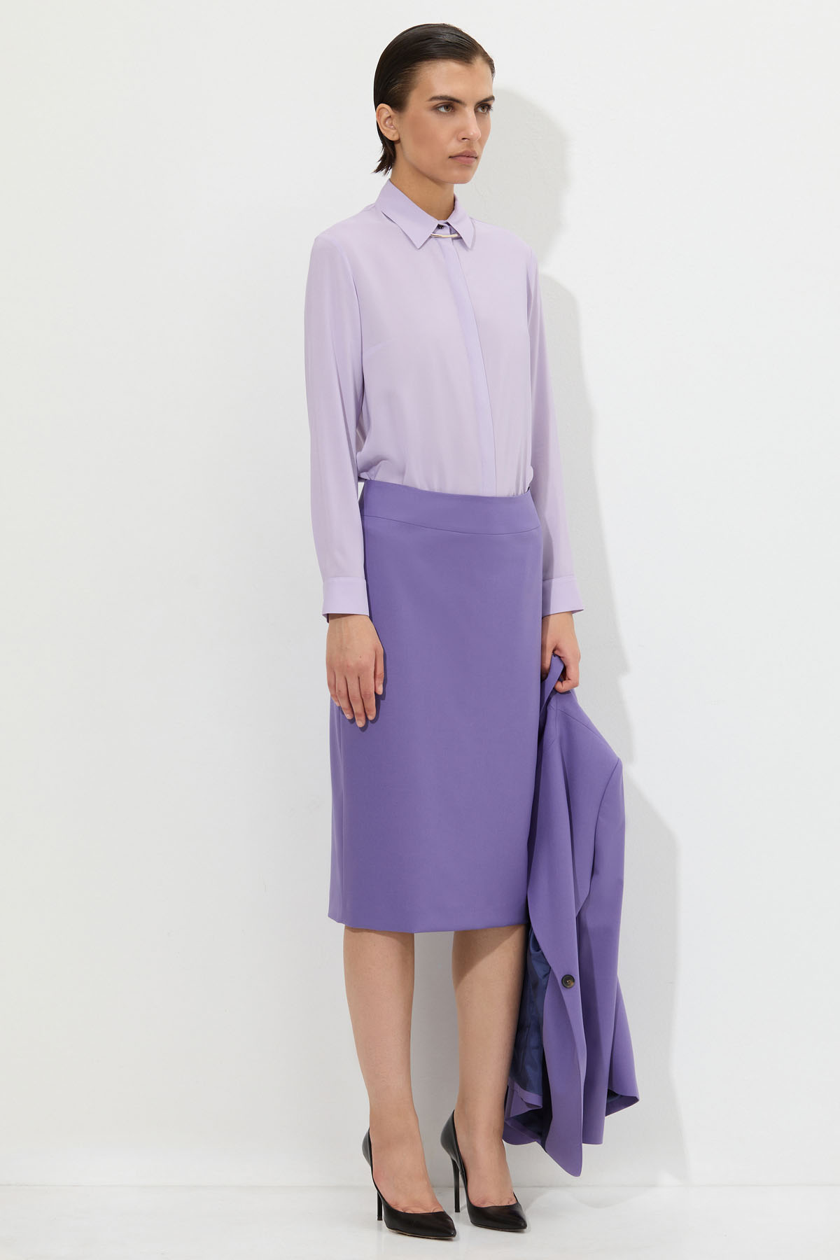 Skirt VASSA&Co, пол female, цвет violet, фото №3