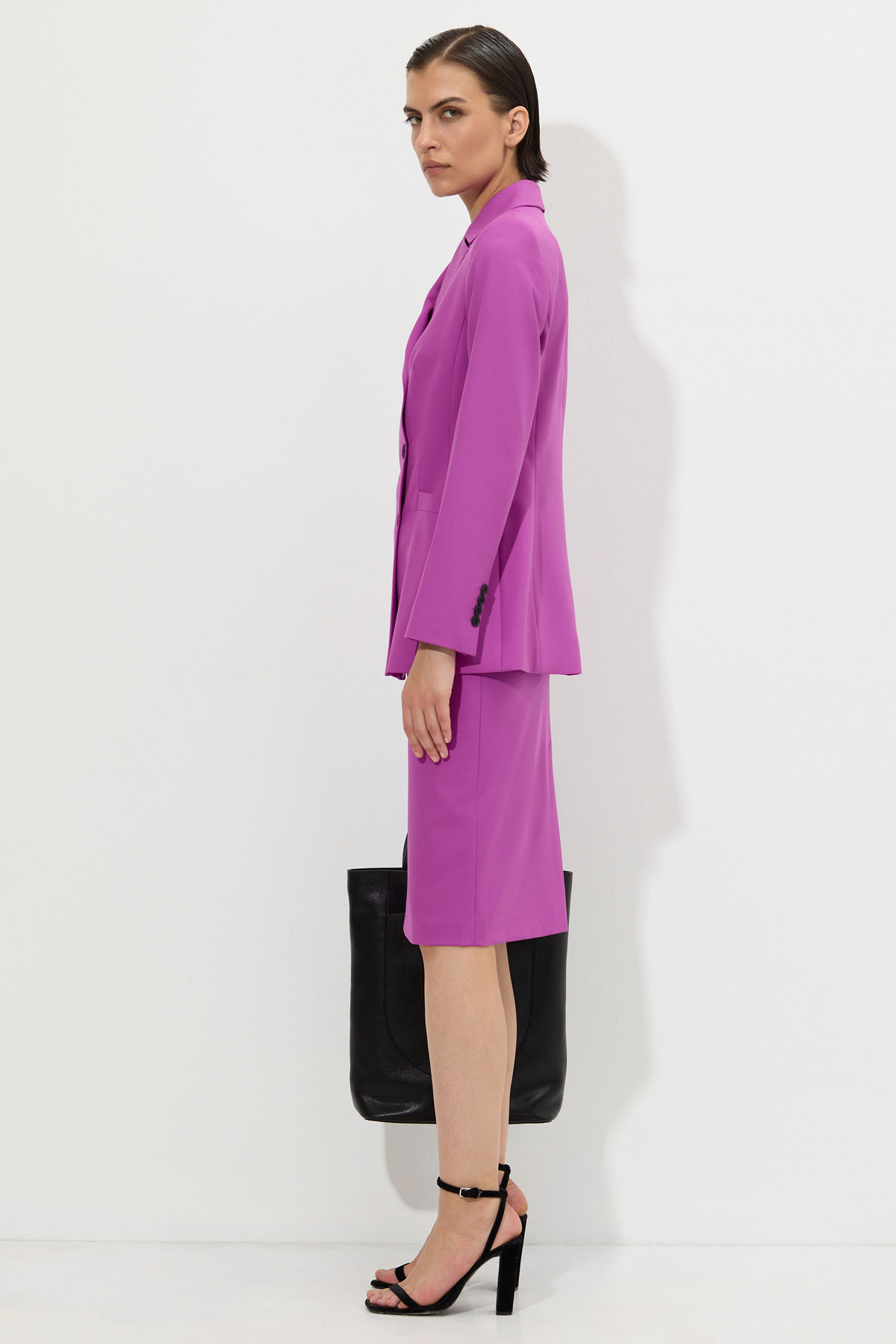 Жакет приталенного кроя VASSA&Co, пол женский, цвет фиолетовый, фото №2