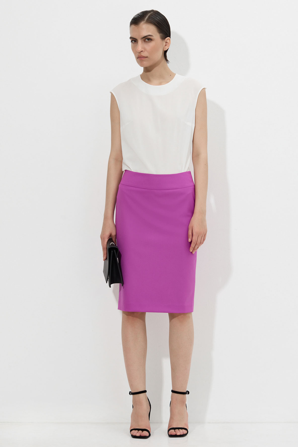 Skirt VASSA&Co, пол female, цвет violet, фото №2