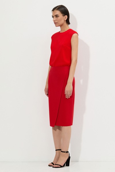 Юбка-карандаш VASSA&Co, пол женский, цвет красный, фото №2