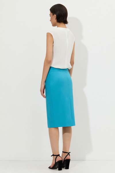 Юбка-карандаш VASSA&Co, пол женский, цвет голубой, фото №3