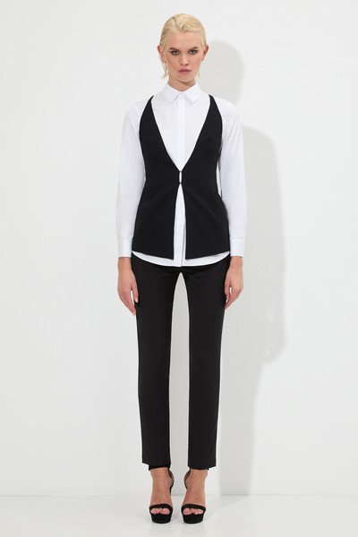 Дизайнерский жилет VASSA&Co, пол женский, цвет черный, фото №4