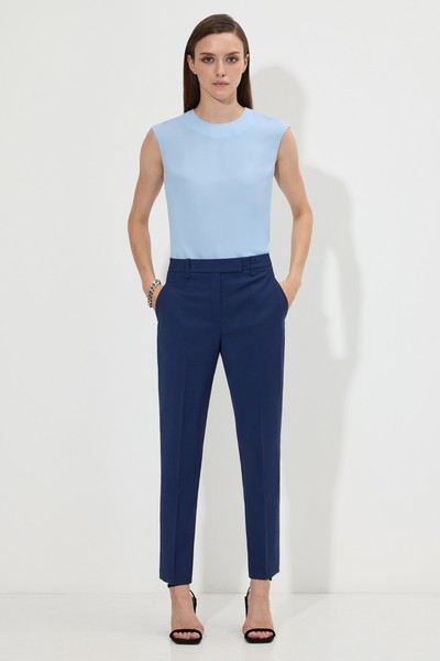 Брюки VASSA&Co, пол женский, цвет синий, фото №2