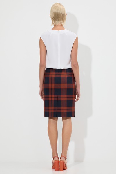 Юбка из клетчатой ткани VASSA&Co, пол женский, цвет красный, фото №5