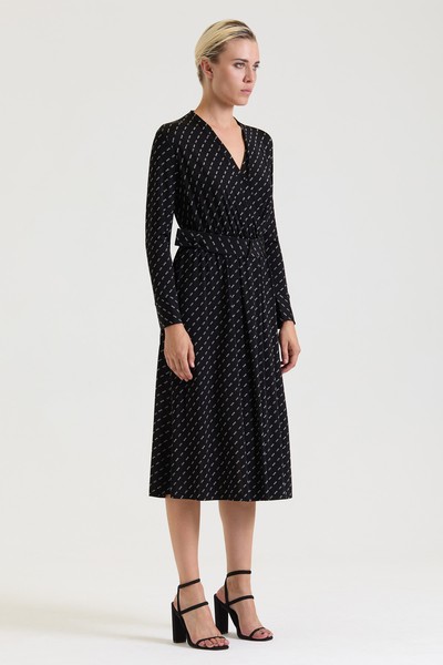 Платье с дизайнерским принтом VASSA&Co, пол женский, цвет черный, фото №2