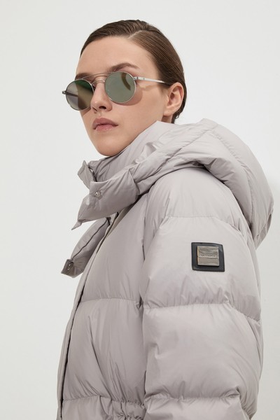 Пуховик в бежевом оттенке VASSA&Co, пол женский, цвет коричневый, фото №4