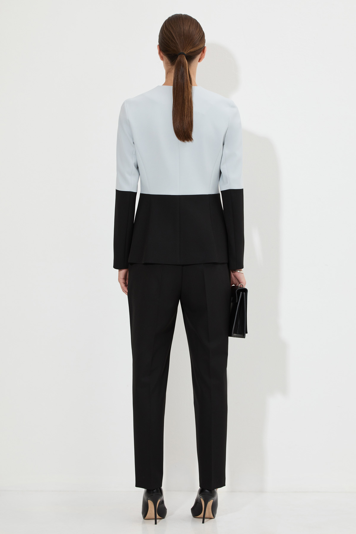 Приталенный жакет VASSA&Co, пол женский, цвет серый, фото №4