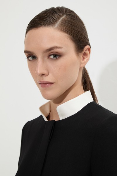 Жакет со съемным воротником VASSA&Co, пол женский, цвет черный, фото №2