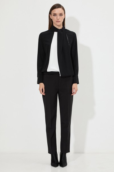 Дизайнерская блузка VASSA&Co, пол женский, цвет черный, фото №3